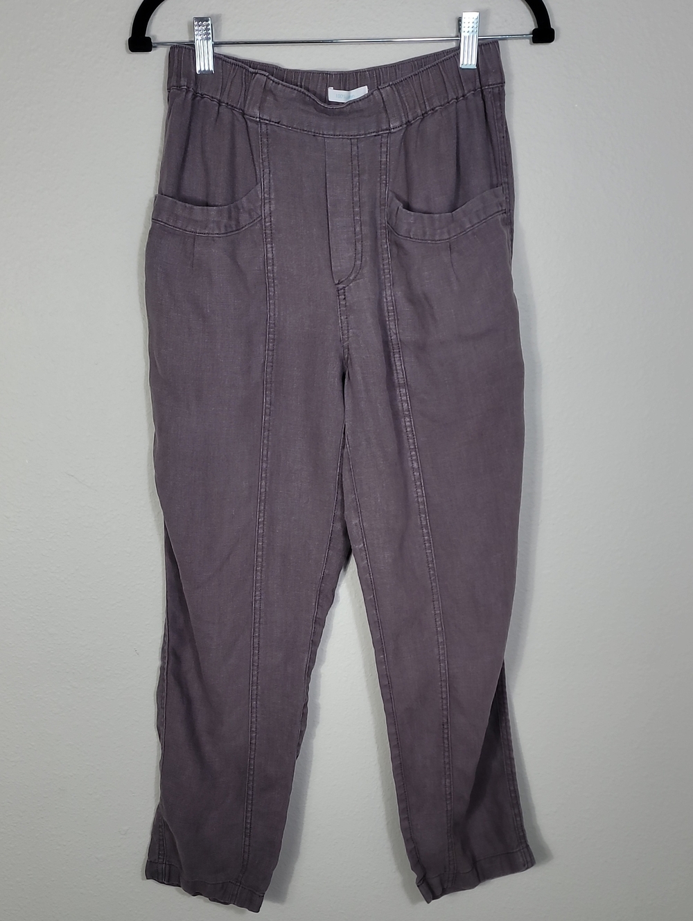 Cynthia Rowley 100% Linen Pull On Pants Size Small Coastal Minimalist